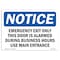 Signmission OSHA Sign, Emergency Exit This Door Is Alarmed, 14in X 10in Aluminum, 10"W, 14" L, Landscape OS-NS-A-1014-L-11828 - alternate 1
